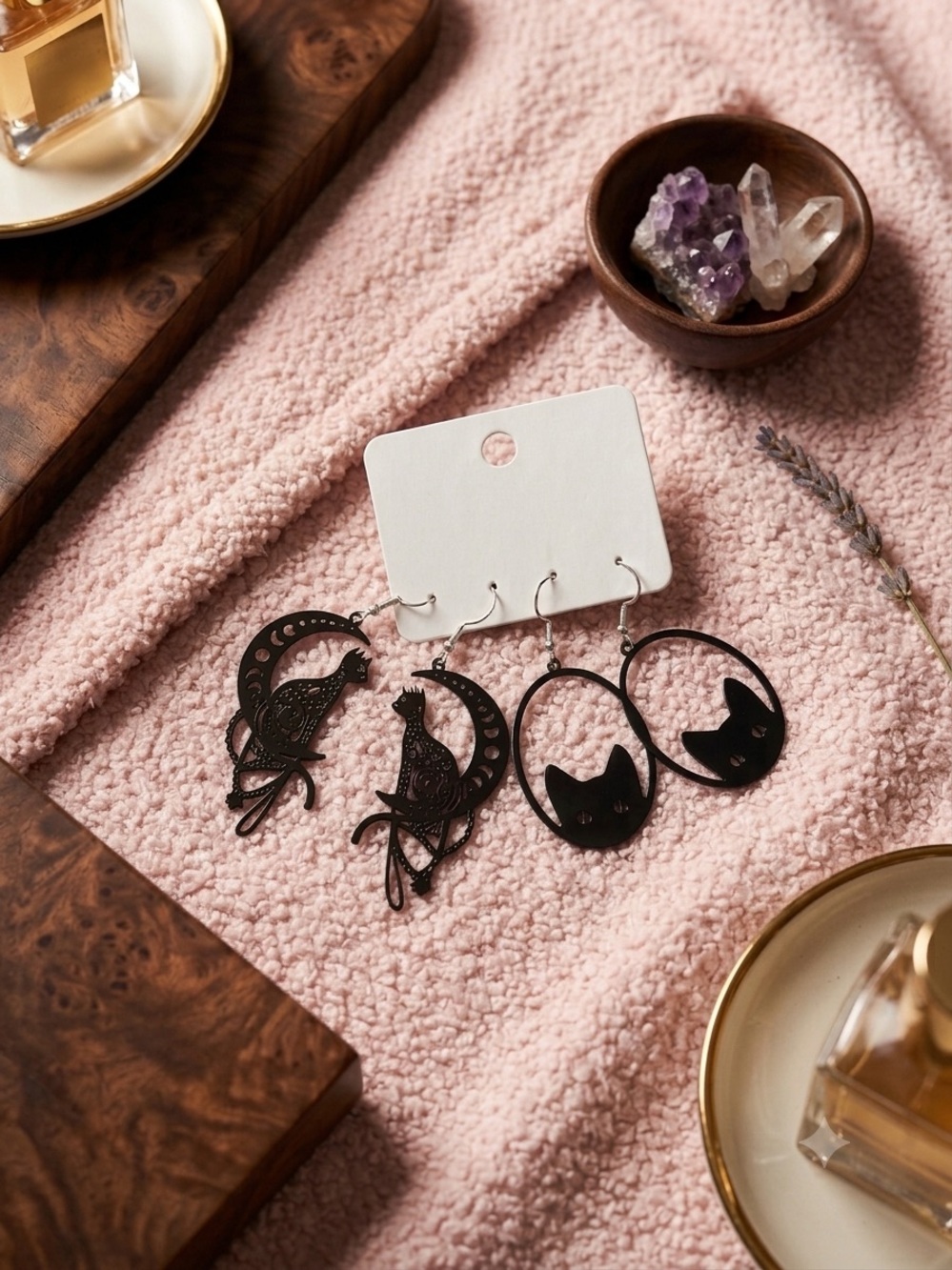 Mystical 2pc Cat Earrings